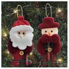 Kit 12 Peças Enfeite Árvore Natal Pendente Papai Noel Boneco De Neve 14cm Kit 12 Peças Enfeite Árvore Natal Pendente Papai Noel Boneco De Neve 14cm