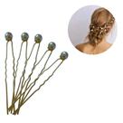 Kit 12 Peças Enfeites Grampo Ponto De Luz Cabelo Pérola Daminha Penteado