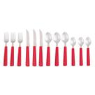 Kit 12 Peças Faqueiro Talheres Inox Riviera Brinox Vermelho