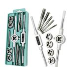 Kit 12 peças jogo tarracha cossinete macho femea profissional pente abre rosca aco madeira aluminio