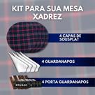 Kit 12 Peças Mesa Posta Capa+porta+guardanapo - Xadrez