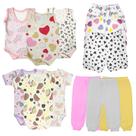 Kit 12 Peças Roupa Bebê Enxoval Verão Body Mijão Shorts