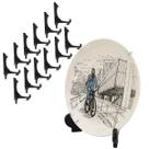 Kit 12 Peças Suporte Para Pratos e Azulejos Preto 15cm Kit 12 Peças Suporte Para Pratos e Azulejos Preto 15cm