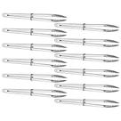 Kit 12 Pegadores 40cm Aço Inox para Churrasco Carne Salada Restaurante Buffet Brinox