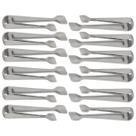 Kit 12 Pegadores Pinça Azeitonas Servir Carne Gelo Aço Inox 18cm Multiuso Brinox