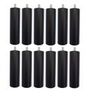 Kit 12 Pés De Cama Box ou Baú Queen King Tubo Preto 13cm