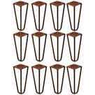 Kit 12 Pés de Metal 15 CM Hairpin Legs Mesas de Centro Puffs Bronze G41 Kit 12 Pés de Metal 15 CM Hairpin Legs Mesas de Centro Puffs Bronze G41