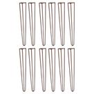 Kit 12 Pés de Metal 60 CM Hairpin Legs Mesa de Canto Aparador Bronze G41