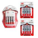 Kit 12 Pilhas AA Recarregaveis + Carregador De Pilhas e Bateria 9V Bivolt