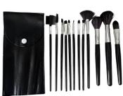 Kit 12 Pincéis de Maquiagem com Estojo