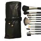 Kit 12 Pinceis de Maquiagem Completo Pincel Estojo Preto