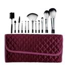Kit 12 Pincéis Macrilan Com Necessaire VINHO