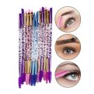 Kit 12 Pincel Duplo Escovinha Chanfrado Cabo Glitter Sobrancelha Cílios Make Olhos Rosto Kit 12 Pincel Duplo Escovinha Chanfrado Cabo Glitter Sobrancelha Cílios Make Olhos Rosto