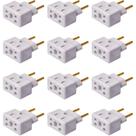 Kit 12 Pino Adaptador Bob Quad Branco 10/20A Bivolt Kit 12 Pino Adaptador Bob Quad Branco 10/20A Bivolt