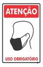 KIT 12 PLACA SINALIZAÇÃO MÁSCARA USO OBRIGATÓRIO 20x30