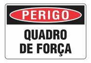 Kit 12 placa sinalização perigo quadro de força 15x20