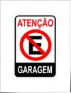 Kit 12 placa sinalização proibido estacionar atenção garagem 20x30