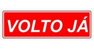 Kit 12 placa sinalização volto ja 10x30