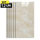 Kit 12 Placas Painel Porcelanato Revestimento Adesivo Vinílico Marmorizado