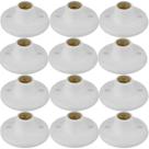 Kit 12 Plafon Branco 113 Com Soquete E-27 De Porcelana Redondo