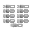 Kit 12 Porta Cadeado Armário 63mmx25mm Aliança Cor Cinza 81114