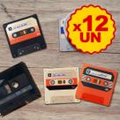 Kit 12 Porta Copos Fita Cassete K7 Retrô Vintage