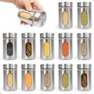 Kit 12 Porta Temperos Saleiro Pimenteiro Aco Inox Com Visor