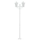 Kit 12 Postes Luminária Branco Jardim Muro 2 Lâmpadas E27 Grega Lente Fosca Dital