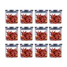 Kit 12 Pote De Vidro Porta Mantimentos Condimentos Tampa Inox Hermético 600ml