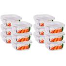 Kit 12 Pote de Vidro Tampa Hermética Quadrado 320ml Papinha Kit 12 Pote de Vidro Tampa Hermética Quadrado 320ml Papinha