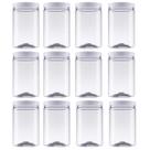Kit 12 Pote Plástico Bandeirante Cristal Mantimento 1,5 Litr Kit 12 Pote Plástico Bandeirante Cristal Mantimento 1,5 Litr