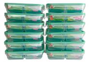 Kit 12 Pote Plástico Com Travas E Divisória 730ml Freshy Sanremo Kit 12 Pote Plástico Com Travas E Divisória 730ml Freshy Sanremo