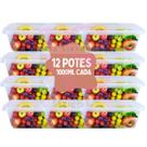 Kit 12 Potes 1 Litro BPA Free Transparentes Organizador de Alimentos Marmita