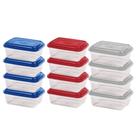Kit 12 Potes 800Ml Marmita Fitness Freezer e Microondas - MB