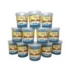 Kit 12 Potes Areia Magica Cor Azul 200g Acrilex Art Kids