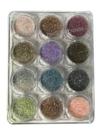 Kit 12 Potes com Glitter Para Decoração De Unhas Encapsulamento Cores Variadas