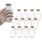 Kit 12 Potes Garrafas Garrafinhas De Vidro Com Rolha 300ml