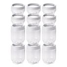 Kit 12 Potes Gire e Trave Empilháveis com Rosca 6 organizadores 155 ml e 6 organizadores 380 ml