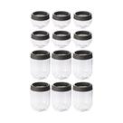 Kit 12 Potes Gire e Trave Empilháveis com Rosca 6 organizadores 155 ml e 6 organizadores 380 ml
