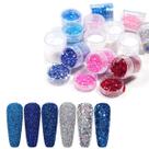 Kit 12 Potes Glitter Para Decoração De Unha Maquiagem Coloridos