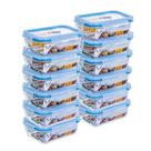 Kit 12 potes Hermeticos 640ml Azul GATO PANDA IMPORT Kit 12 potes Hermeticos 640ml Azul GATO PANDA IMPORT