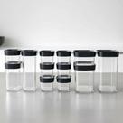 Kit 12 Potes Herméticos de Acrílico para Mantimentos e Condimentos