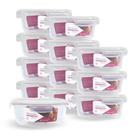 Kit 12 Potes Redondo Vidro Hermético Forno Freezer 1300ml Kit 12 Potes Redondo Vidro Hermético Forno Freezer 1300ml