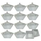 Kit 12 Potiche Mini Bomboniere de Vidro Lembrancinha Batizado C/Tampa Decorativo