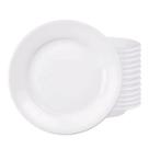 Kit 12 Prato Sobremesa Cerâmica Gourmet Plus Branco 19cm