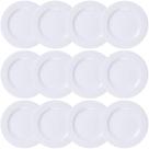 Kit 12 Pratos de Porcelana Branco 27cm Raso Tramontina Vibrare Aba Larga Mesa Posta Kit 12 Pratos de Porcelana Branco 27cm Raso Tramontina Vibrare Aba Larga Mesa Posta