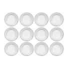 Kit 12 Pratos Esmaltados Branco 22cm Alumínio Roça Cozinha