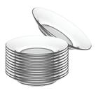 Kit 12 Pratos Fundos de Vidro para Almoço e Jantar Casamiga Resistentes e Elegantes Kit 12 Pratos Fundos de Vidro para Almoço e Jantar Casamiga Resistentes e Elegantes