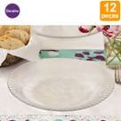 Kit 12 Pratos Fundos Vidro Duralex Primavera