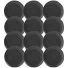 Kit 12 Pratos Orgânicos Preto 19cm Cerâmica Stoneware Comida Japonesa Sushi Sashimi